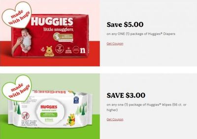 New High Value Huggies Coupons Available + Free Wipes at No Frills!