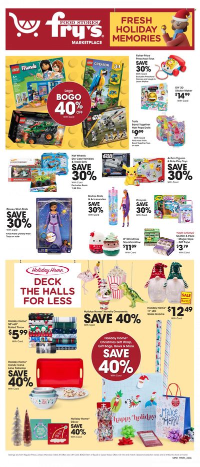 Fry’s (AZ) Weekly Ad Flyer Specials December 13 to December 19, 2023