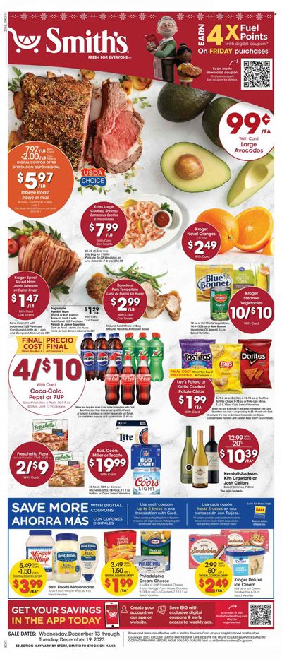 Smith's (AZ, ID, MT, NM, NV, UT, WY) Weekly Ad Flyer Specials December 13 to December 19, 2023