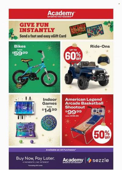 Academy Sports + Outdoors Weekly Ad Flyer Specials December 11 to December 13, 2023