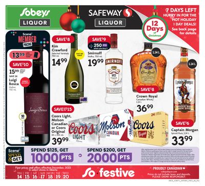 Sobeys/Safeway (AB) Liquor Flyer December 14 to 20