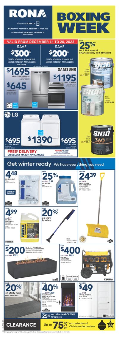 Rona (ON) Flyer December 14 to 20