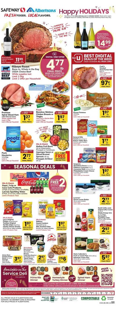 Safeway (CO) Weekly Ad Flyer Specials December 13 to December 25, 2023
