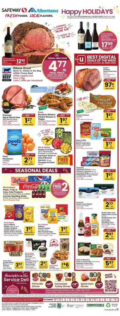 Safeway (NM) Weekly Ad Flyer Specials December 13 to December 25, 2023