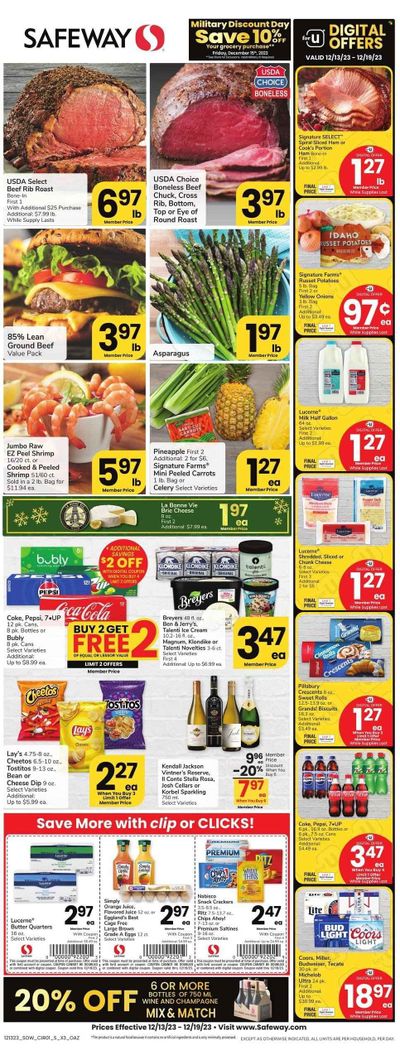 Safeway (AZ) Weekly Ad Flyer Specials December 13 to December 19, 2023