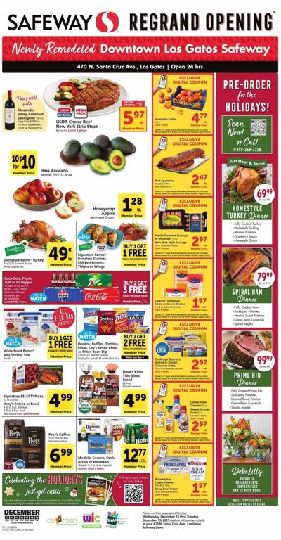 Safeway (CA) Weekly Ad Flyer Specials December 13 to December 19, 2023