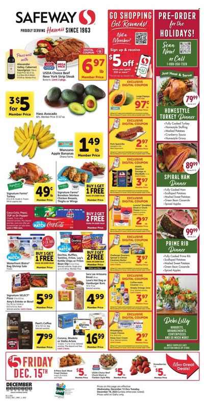 Safeway (HI) Weekly Ad Flyer Specials December 13 to December 19, 2023
