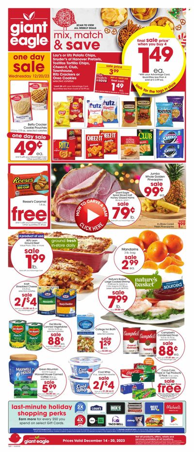 Giant Eagle (OH) Weekly Ad Flyer Specials December 14 to December 20, 2023