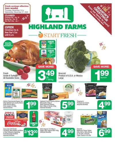 Highland Farms Flyer December 14 to 27