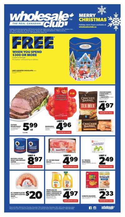 Real Canadian Wholesale Club Flyer December 14 to 20