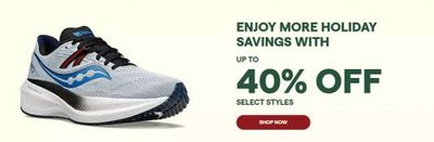 Saucony Canada Holiday Savings: up to 40% off Select Styles + Buy One Winter Accessory and Get 40% off the Second