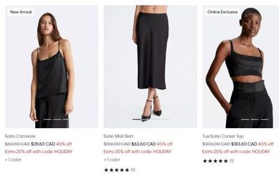 Calvin Klein Canada: 60% off Hundreds of Styles + 30-50% off Sitewide + Extra 20%