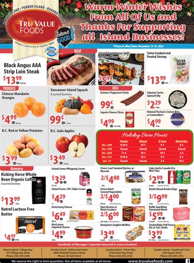 Tru Value Foods Flyer December 13 to 19