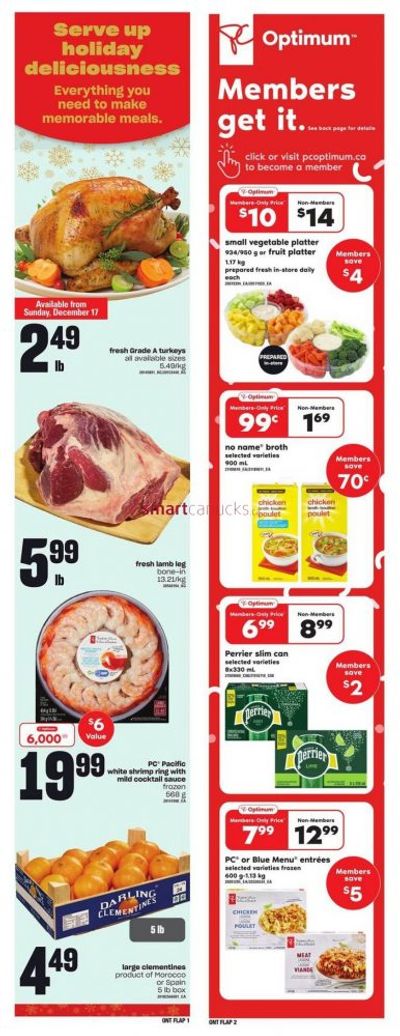 Loblaws Ontario PC Optimum Offers and Flyer Deals December 14th – 20th