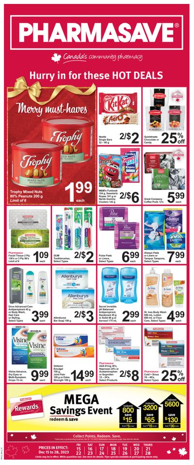 Pharmasave (BC) Flyer December 15 to 28