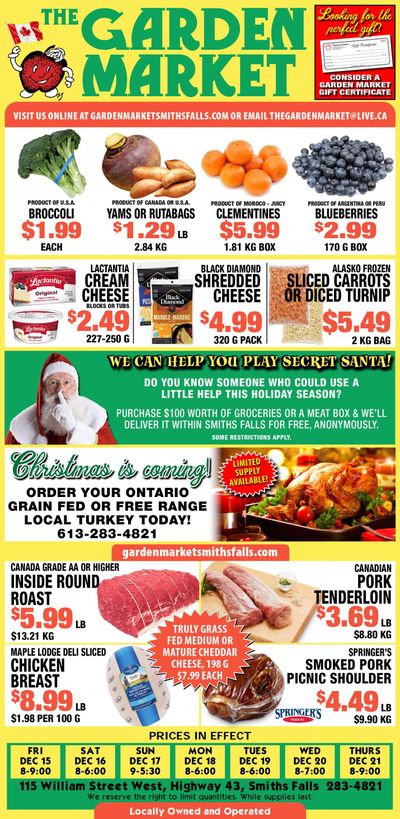 The Garden Market Flyer December 15 to 21