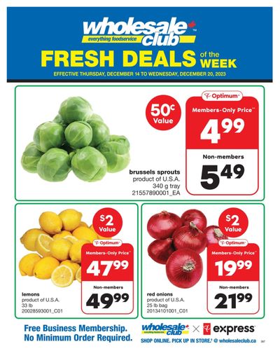 Wholesale Club (ON) Fresh Deals of the Week Flyer December 14 to 20