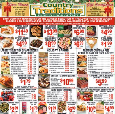 Country Traditions Flyer December 14 to 21
