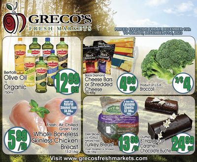 Greco's Fresh Market Flyer December 15 to 31