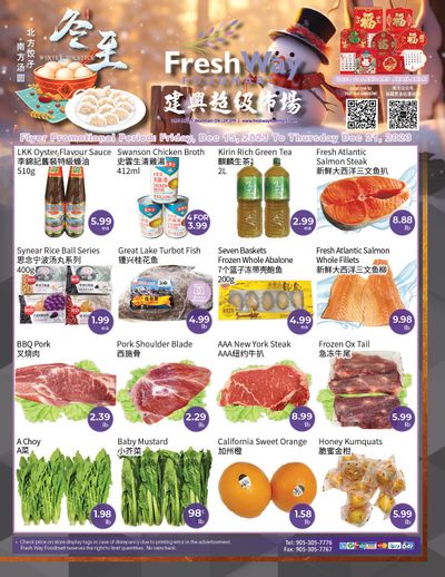FreshWay Foodmart Flyer December 15 to 21