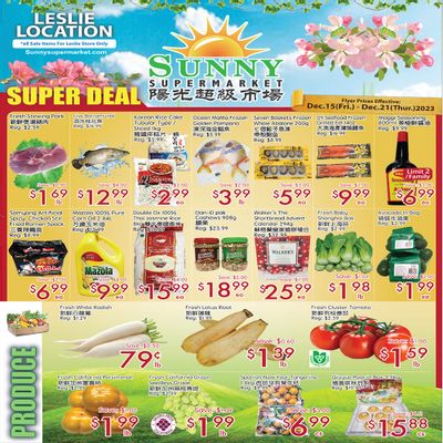 Sunny Supermarket (Leslie) Flyer December 15 to 21