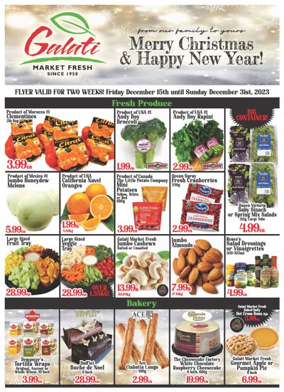 Galati Market Fresh Flyer December 15 to 31