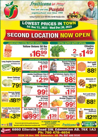 Fruiticana (Edmonton) Flyer December 15 to 20