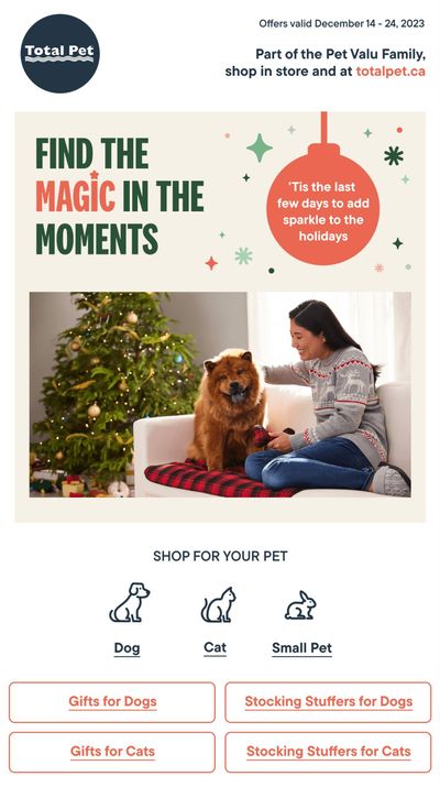 Total Pet Flyer December 14 to 24