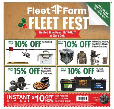 Fleet Farm (IA, MN, ND, WI) Weekly Ad Flyer Specials December 15 to December 17, 2023