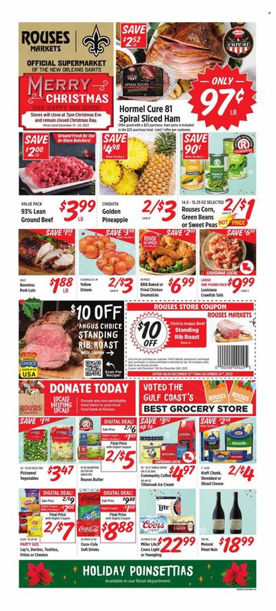 Rouses Markets (AL) Weekly Ad Flyer Specials December 13 to December 24, 2023
