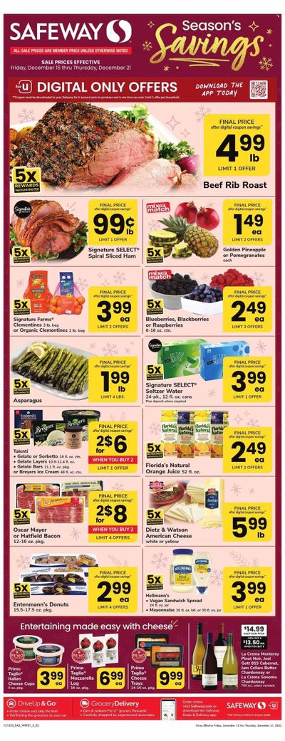 Safeway (VA) Weekly Ad Flyer Specials December 15 to December 21, 2023