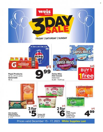 Weis (MD, NY, PA) Weekly Ad Flyer Specials December 15 to December 17, 2023