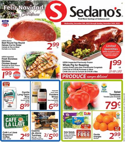 Sedano's (FL) Weekly Ad Flyer Specials December 13 to December 24, 2023
