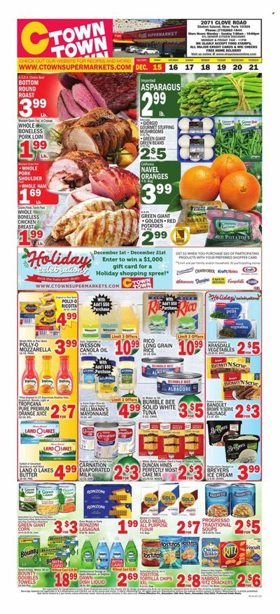 C-Town (CT, FL, MA, NJ, NY, PA) Weekly Ad Flyer Specials December 15 to December 21, 2023