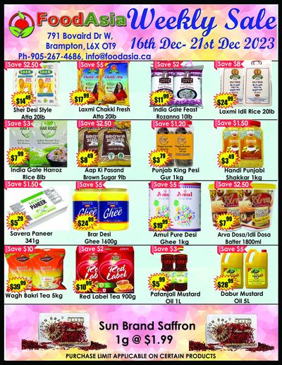 FoodAsia Flyer December 16 to 21