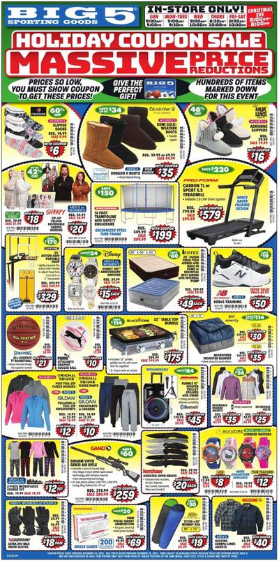 Big 5 (AZ, CA, CO, ID, NM, OR, UT, WA) Weekly Ad Flyer Specials December 17 to December 24, 2023