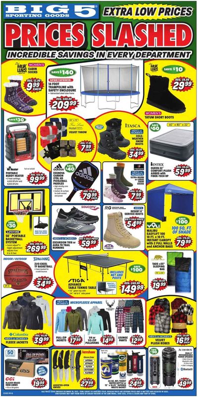 Big 5 (AZ, CA, CO, ID, NM, OR, UT, WA) Weekly Ad Flyer Specials December 17 to December 28, 2023