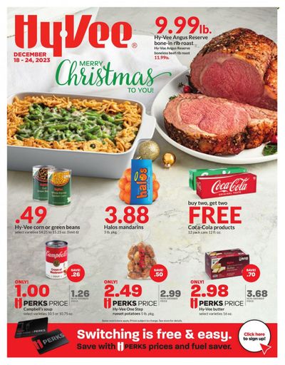 Hy-Vee (IA, IL, KS, MO) Weekly Ad Flyer Specials December 18 to December 25, 2023