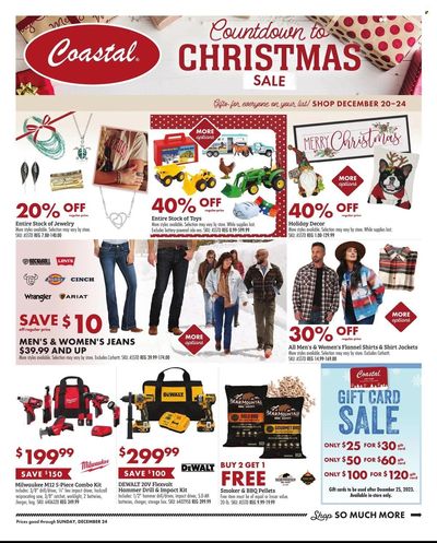Coastal Farm & Ranch Weekly Ad Flyer Specials December 20 to December 24, 2023