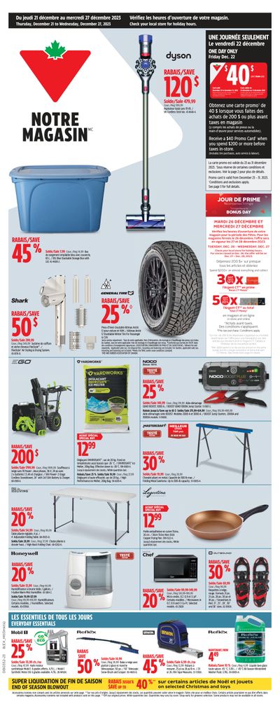 Canadian Tire (QC) Flyer December 21 to 27