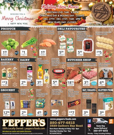 Pepper's Foods Flyer December 19 to 24