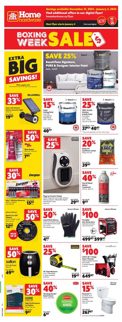 Home Hardware (ON) Flyer December 21 to January 3