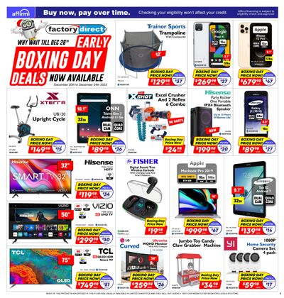 Factory Direct Flyer December 20 to 24