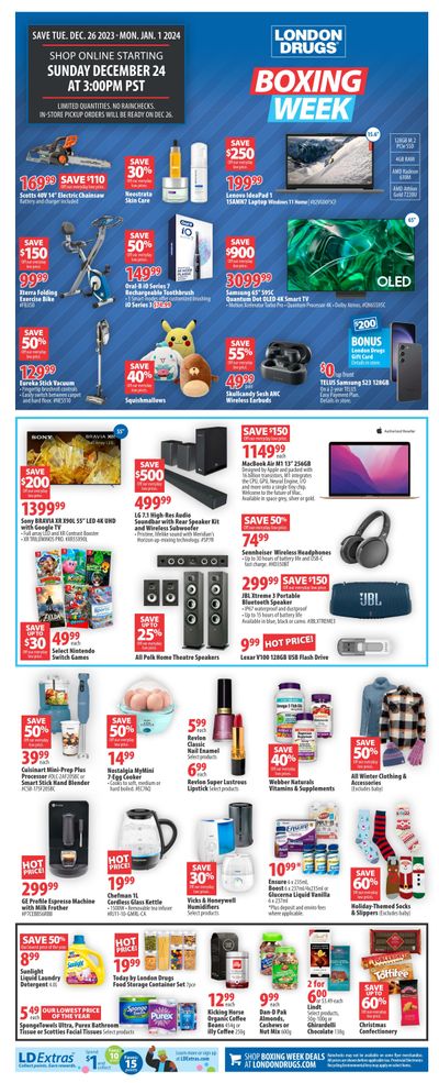 London Drugs Boxing Week Flyer December 26 to January 1