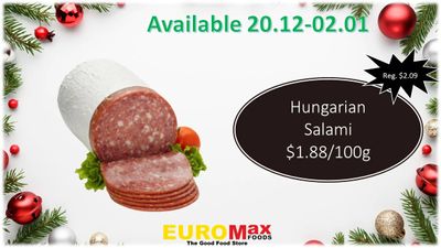 EuroMax Foods Bi-Weekly Deals December 20 to January 2