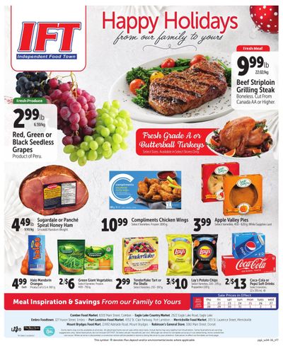 IFT Independent Food Town Flyer December 21 to January 3