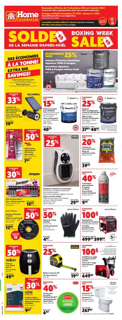 Home Hardware (QC) Flyer December 21 to January 3