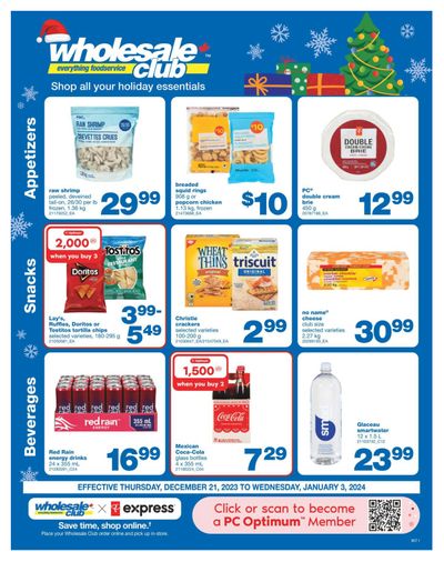 Wholesale Club (West) Flyer December 21 to January 3