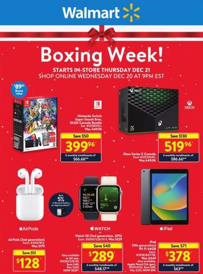 Walmart Canada Boxing Week Flyer December 20 to 27, 2023 *NOW LIVE*