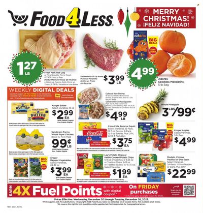 Food 4 Less (CA) Weekly Ad Flyer Specials December 20 to December 26, 2023